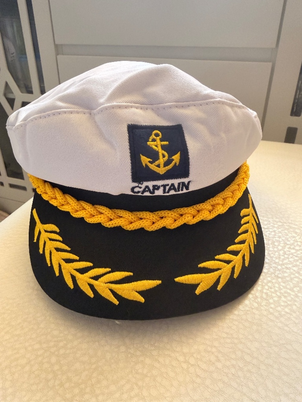 Sailor gold black white hat costume prop adult halloween